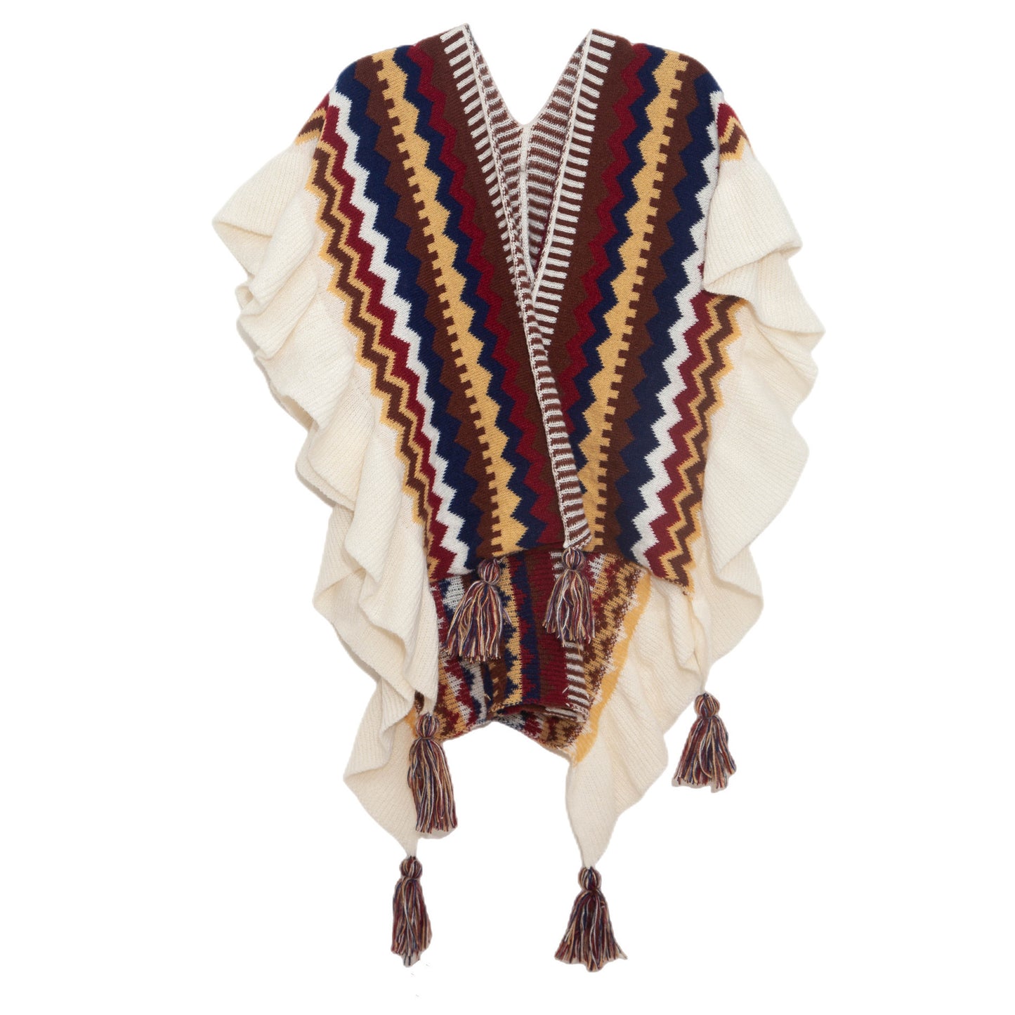 Ruffled Knitted Shawl