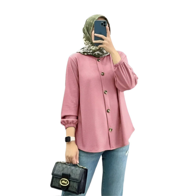 Ice Silk Wrinkle Shirt Women