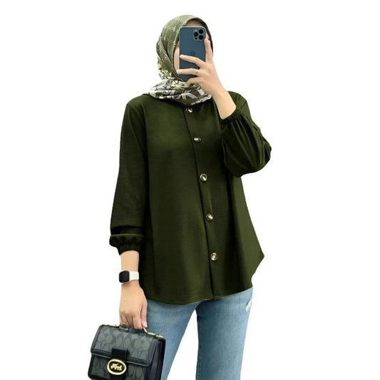 Ice Silk Wrinkle Shirt Women