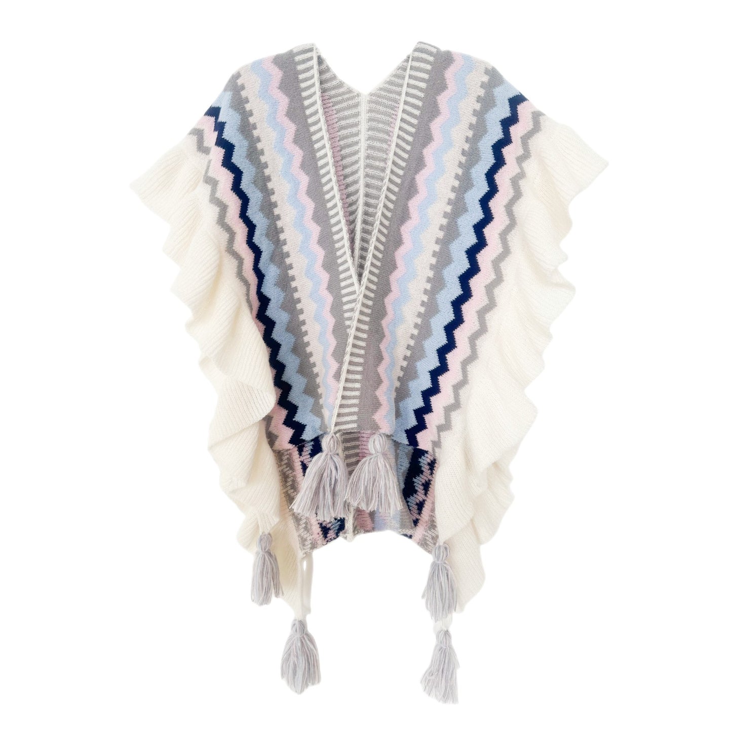 Ruffled Knitted Shawl