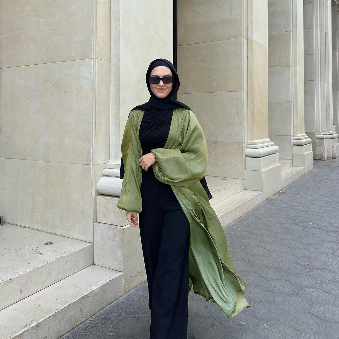 Muslim Shiny Satin Puff