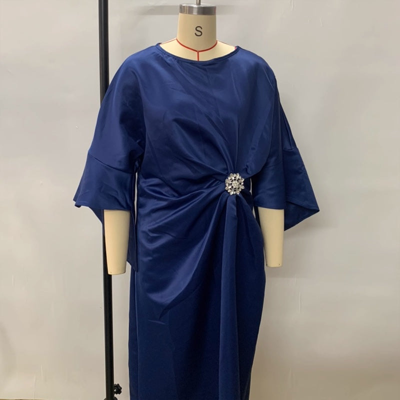 Women's Dress With Waist Ruffles