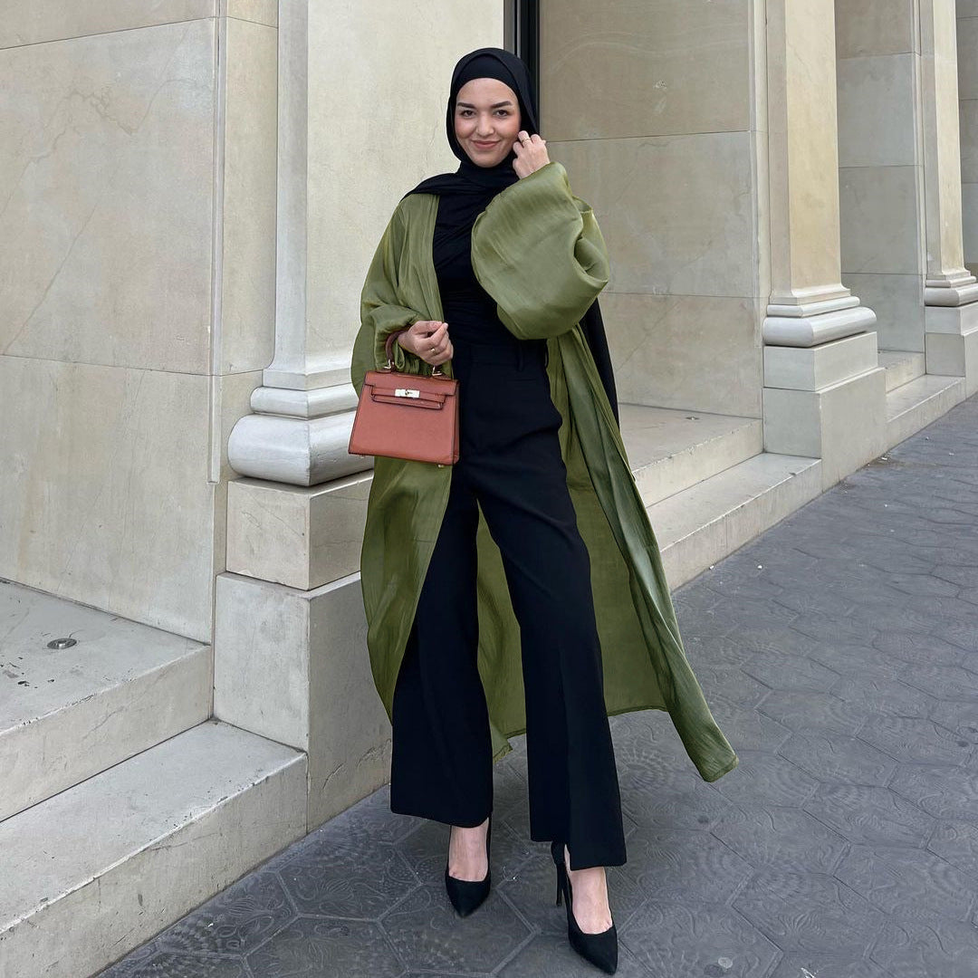 Muslim Shiny Satin Puff