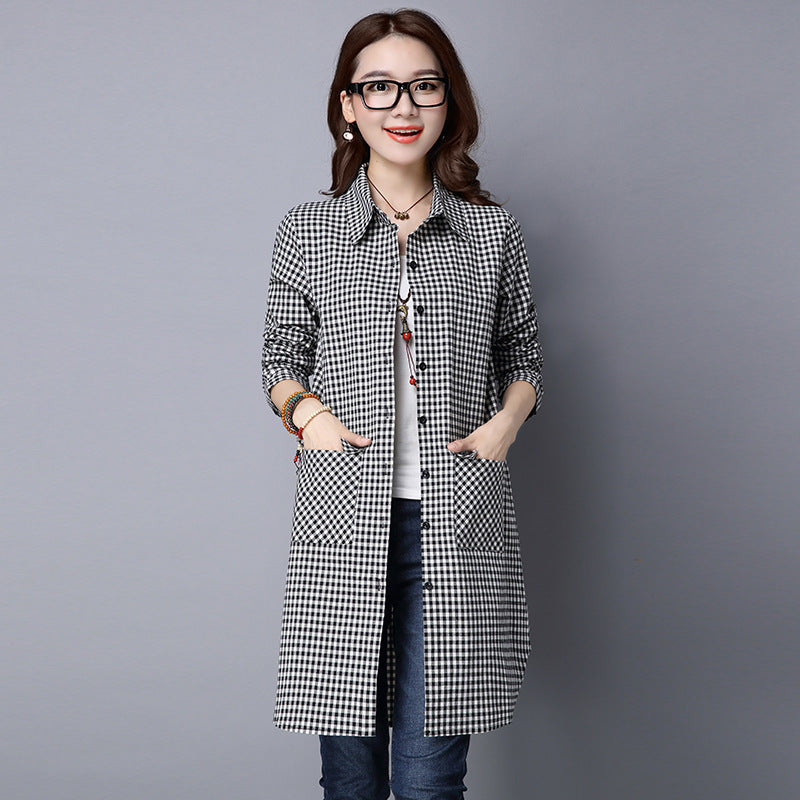 Long Sleeve Shirt Coat Cotton