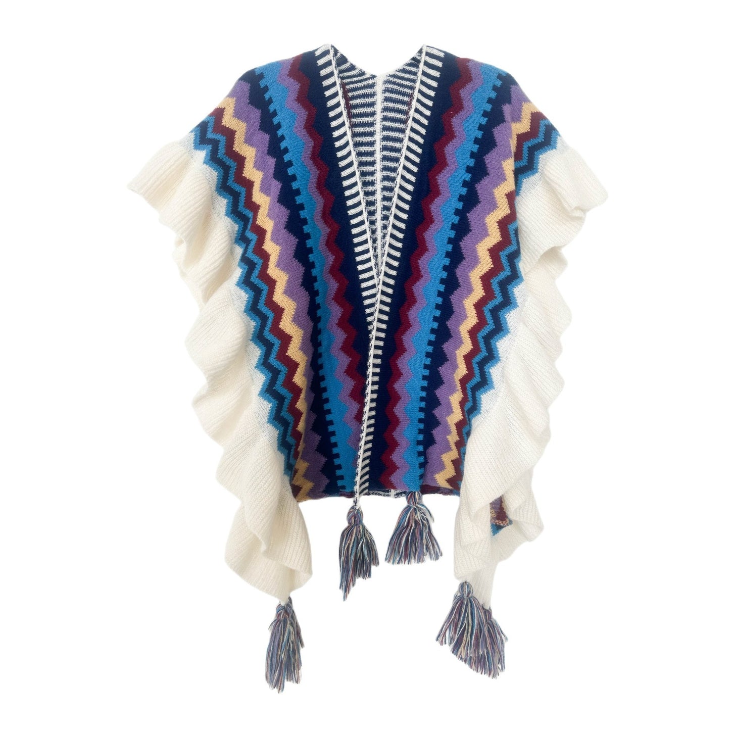 Ruffled Knitted Shawl