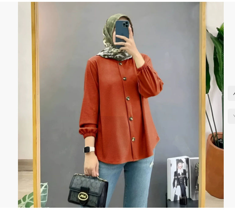Ice Silk Wrinkle Shirt Women