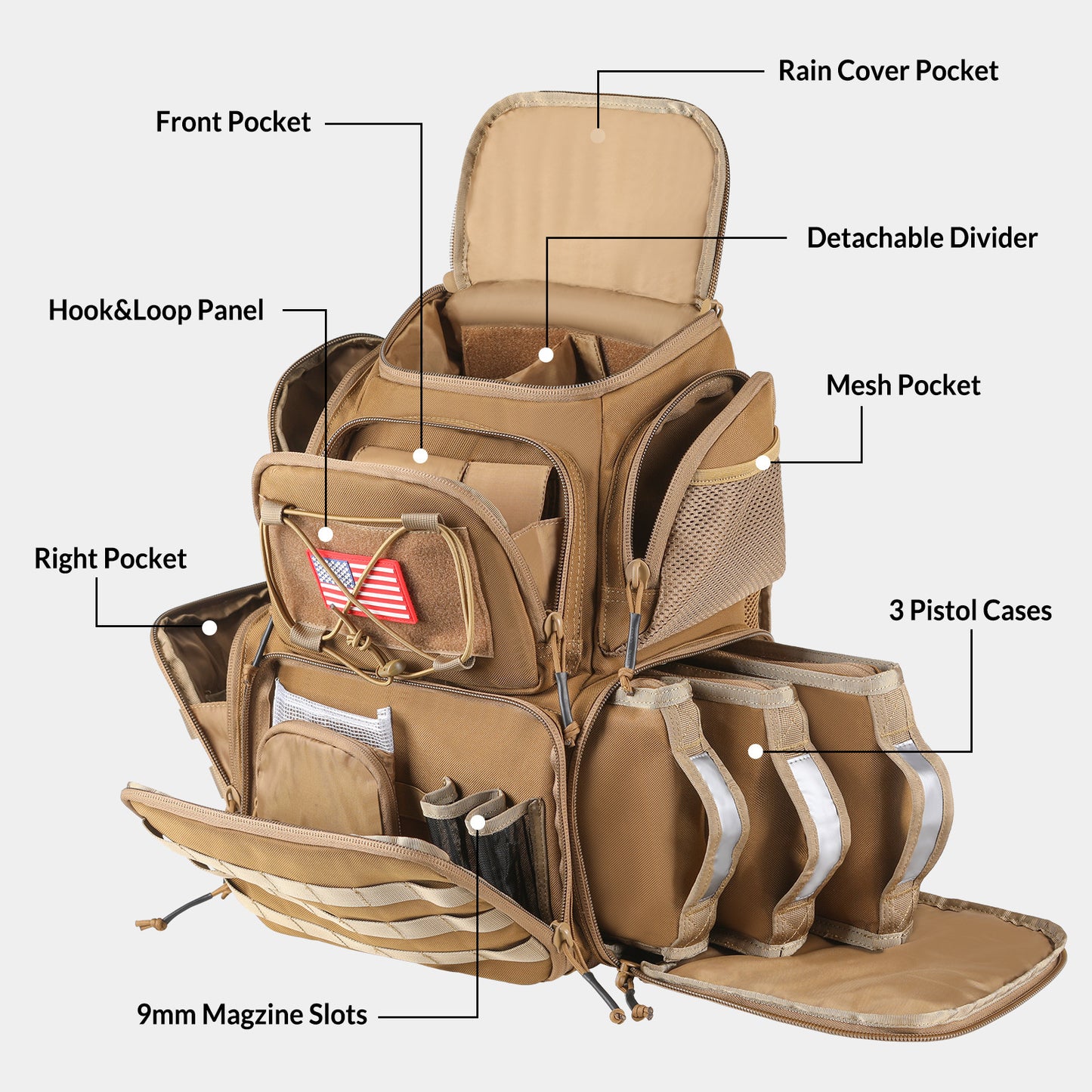Outdoor Mountaineering Large Army Camouflage Waterproof Tactical Backpack