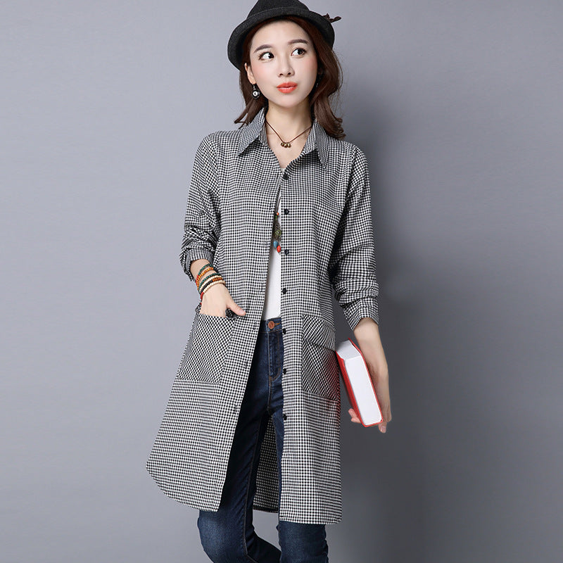 Long Sleeve Shirt Coat Cotton