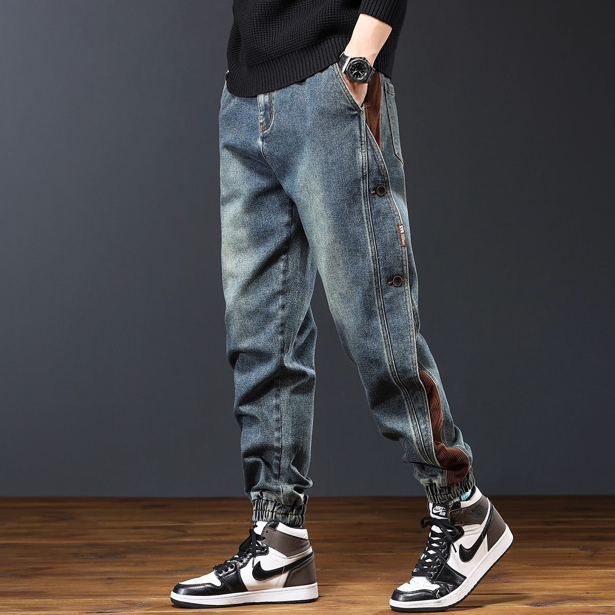 American  Trendy Ankle Banded Pants