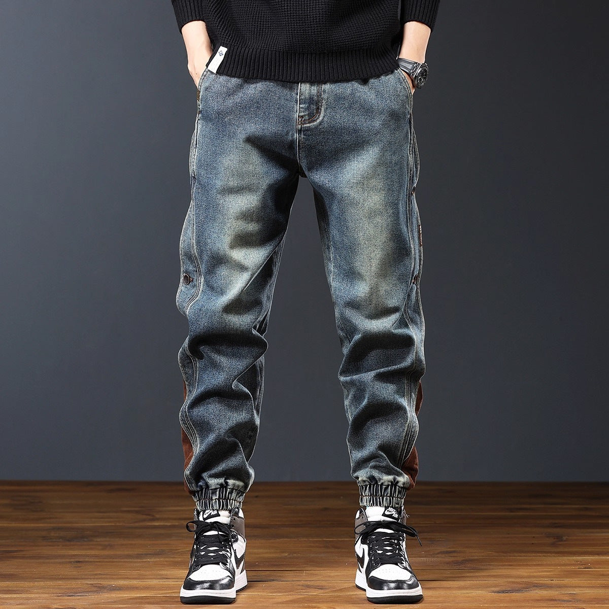 American  Trendy Ankle Banded Pants