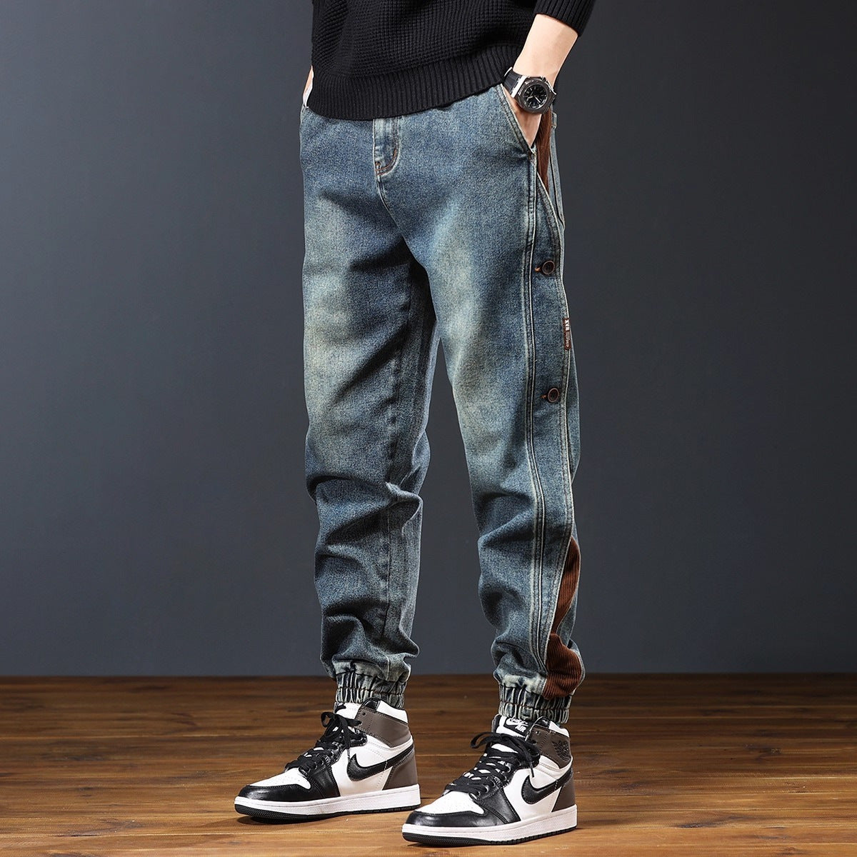 American  Trendy Ankle Banded Pants