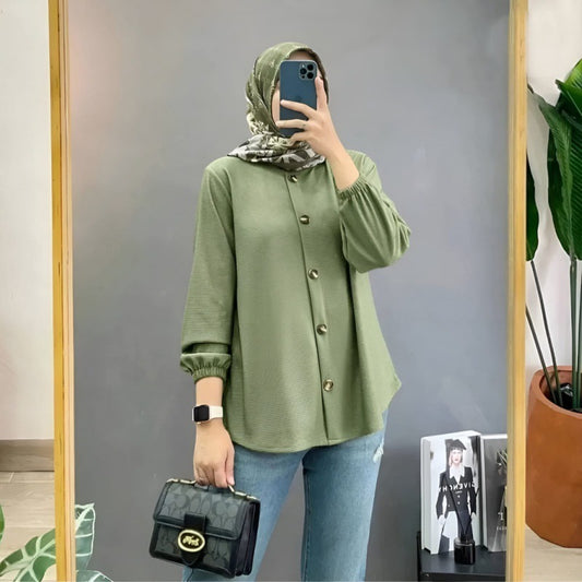 Ice Silk Wrinkle Shirt Women