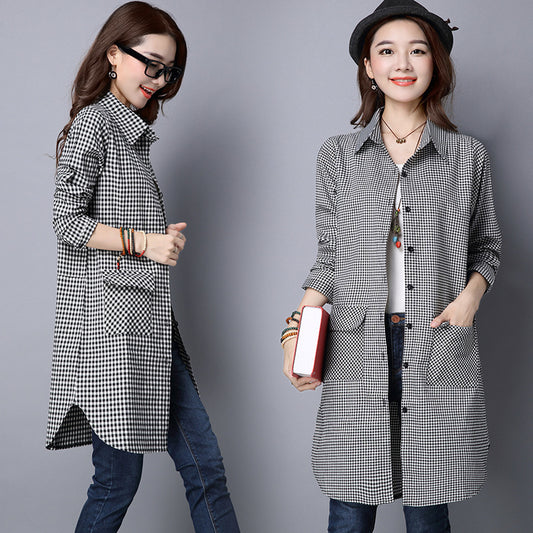 Long Sleeve Shirt Coat Cotton